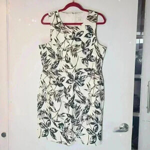 J. CREW Floral Woven Cotton Lined Sheath Dress Sz 14